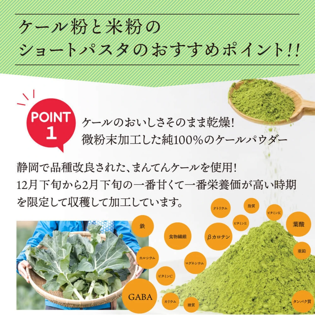 ケールと米粉のショートパスタ - 画像3