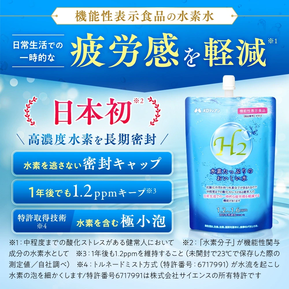 水素たっぷりのおいしい水 300ml×20本セット（機能性表示食品） - 画像2